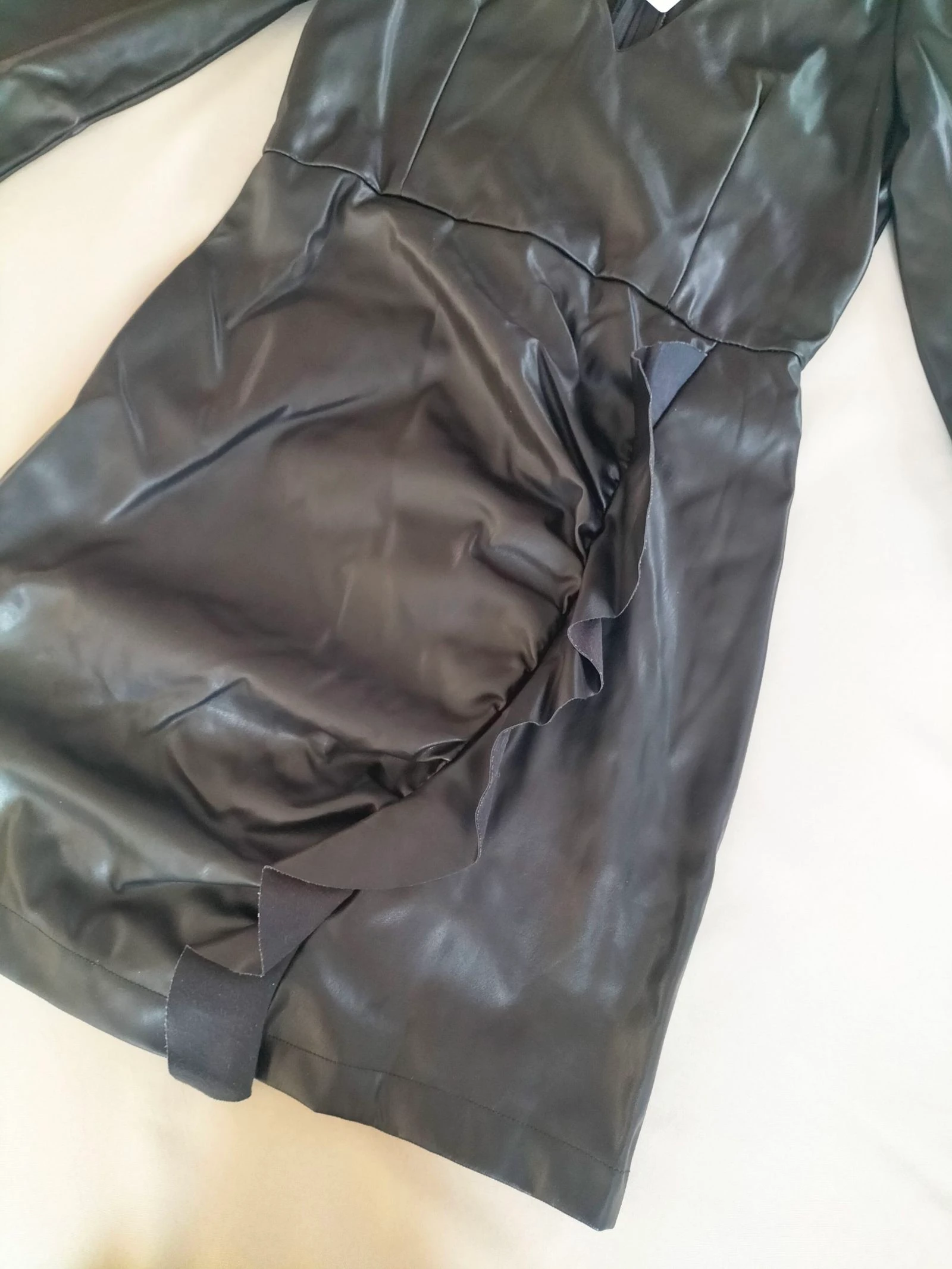 Black Faux Leather Dress S/M | Kilky | New – photo 4
